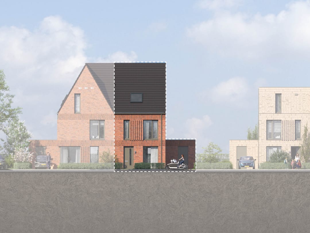 Foto 1 van 2 onder 1 kapwoning (Bouwnr. 91)