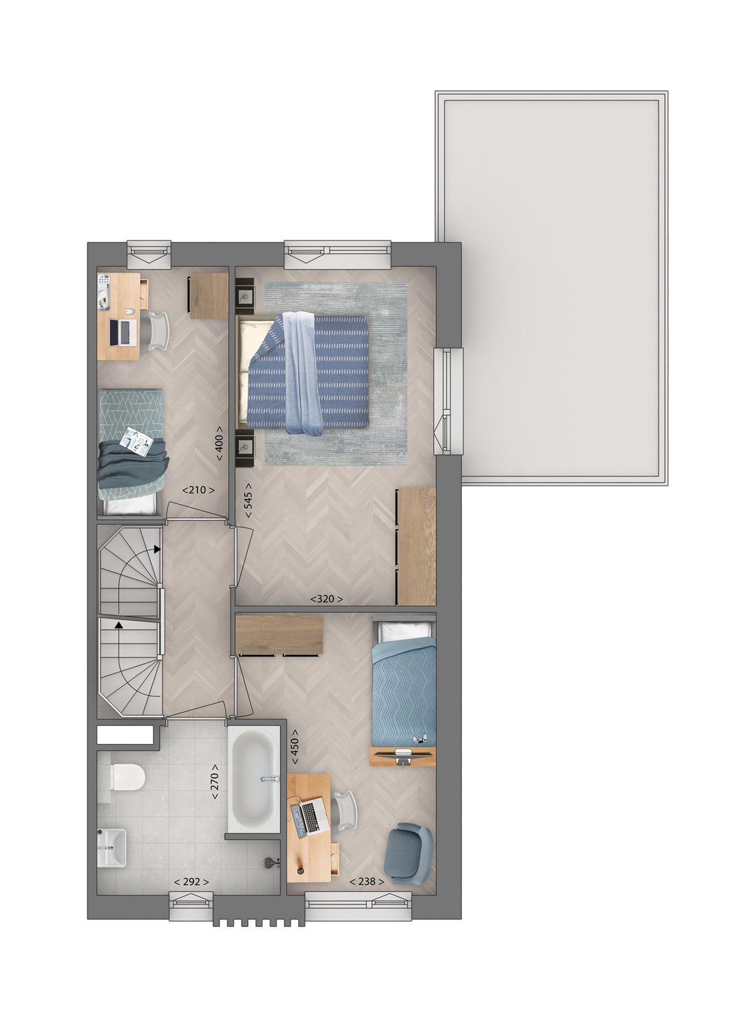 Foto 7 van 2 onder 1 kapwoning (Bouwnr. 91)