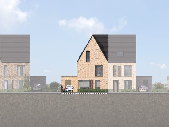 Foto 1 van 2 onder 1 kapwoning (Bouwnr. 98)