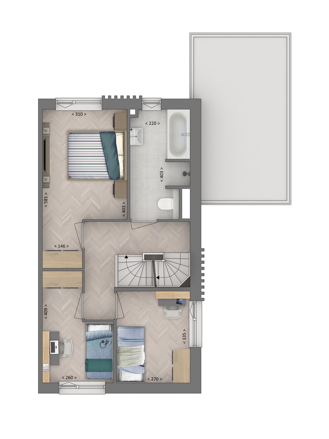 Foto 7 van 2 onder 1 kapwoning (Bouwnr. 93)