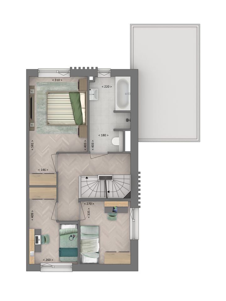 Foto 7 van 2 onder 1 kapwoning (Bouwnr. 105)