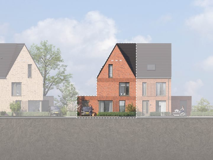 Foto 1 van 2 onder 1 kapwoning (Bouwnr. 90)