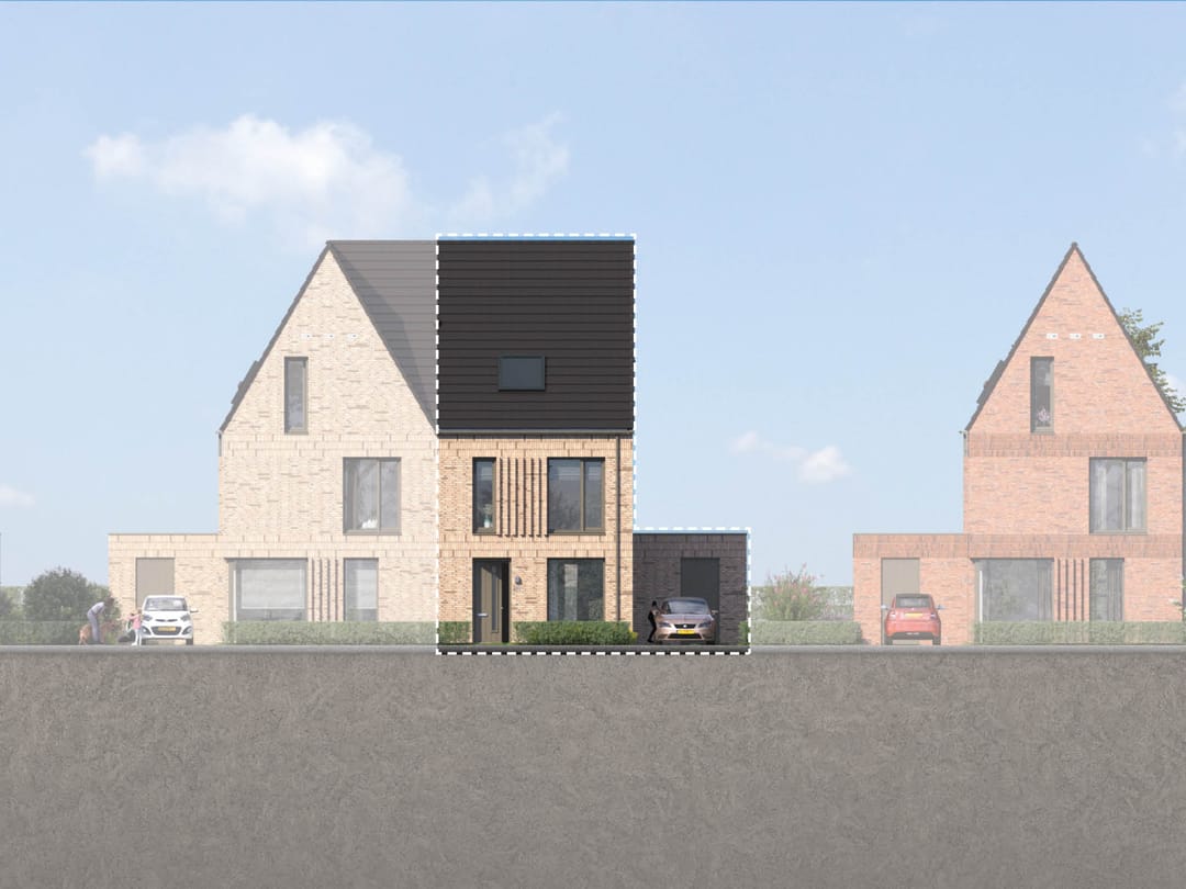 Foto 1 van 2 onder 1 kapwoning (Bouwnr. 99)