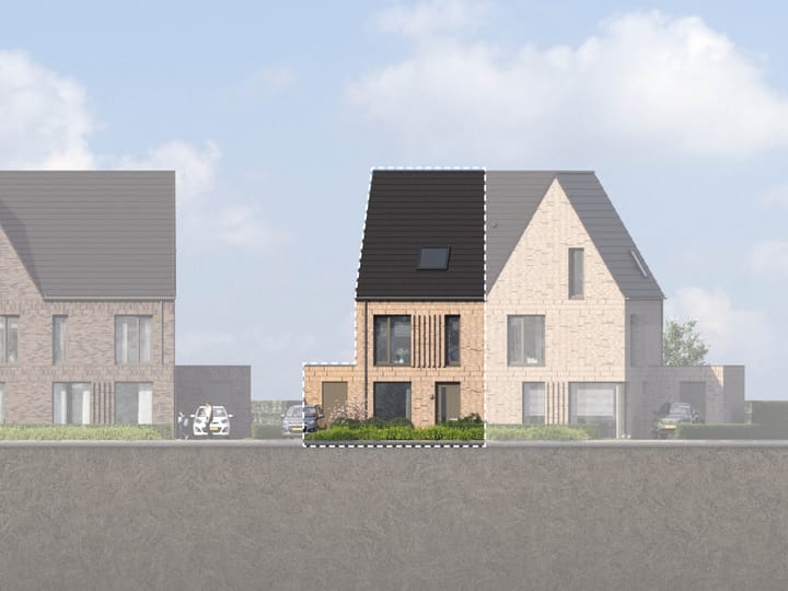 Foto 1 van 2 onder 1 kapwoning (Bouwnr. 104)