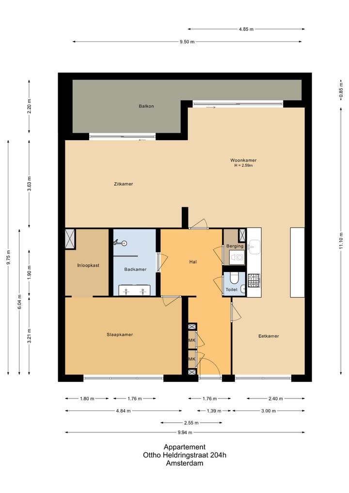 Foto 28 van Ottho Heldringstraat 204-H