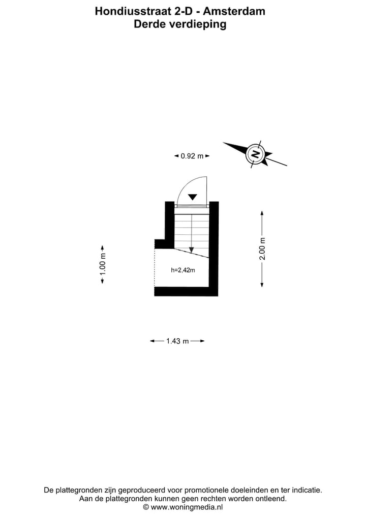 Foto 26 van Hondiusstraat 2-D