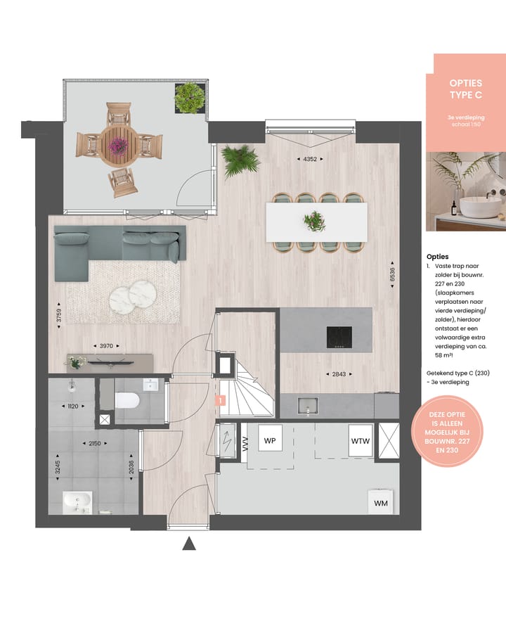 Foto 3 van 3-kamer appartement | TYPE C (Bouwnr. 220)