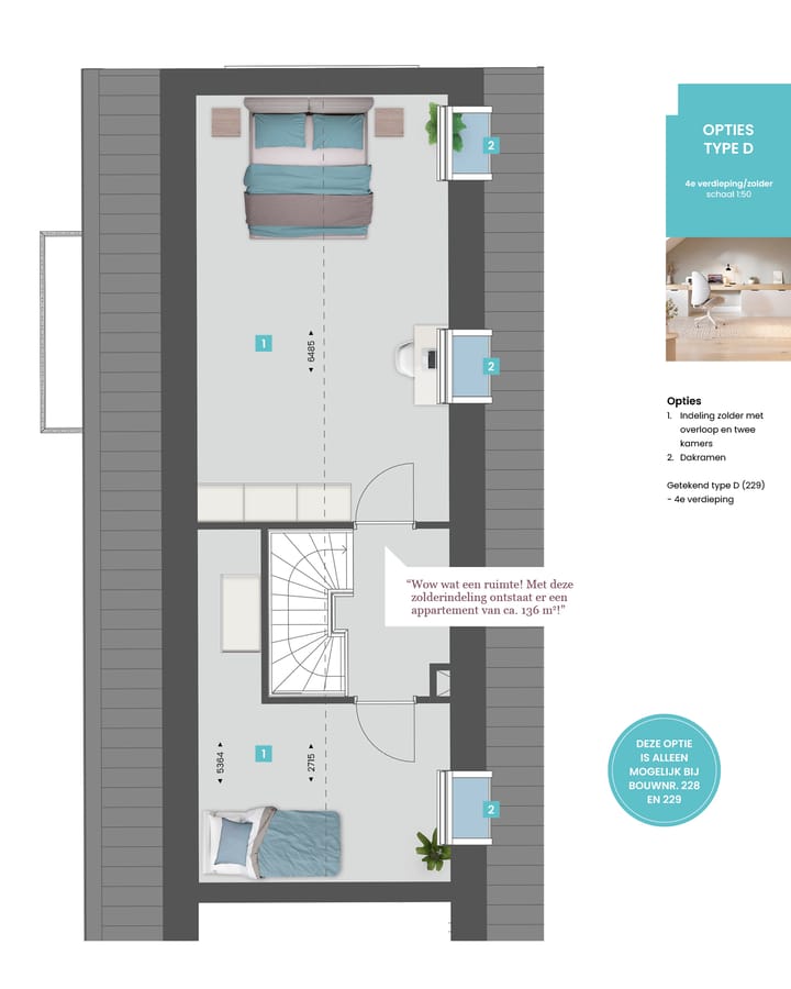 Foto 6 van 3-kamer appartement | TYPE D (Bouwnr. 202)