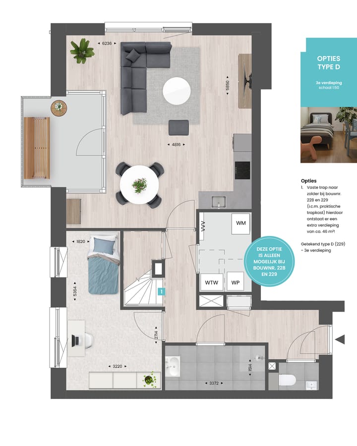 Foto 5 van 3-kamer appartement | TYPE D (Bouwnr. 209)