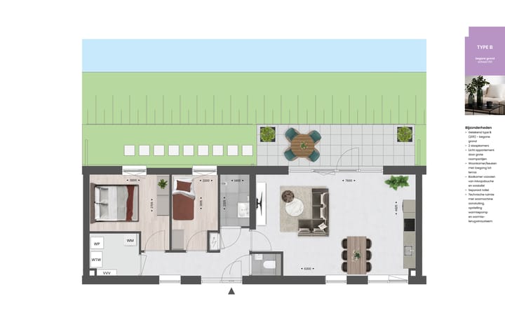 Foto 4 van 3-kamer appartement | TYPE B (Bouwnr. 204)