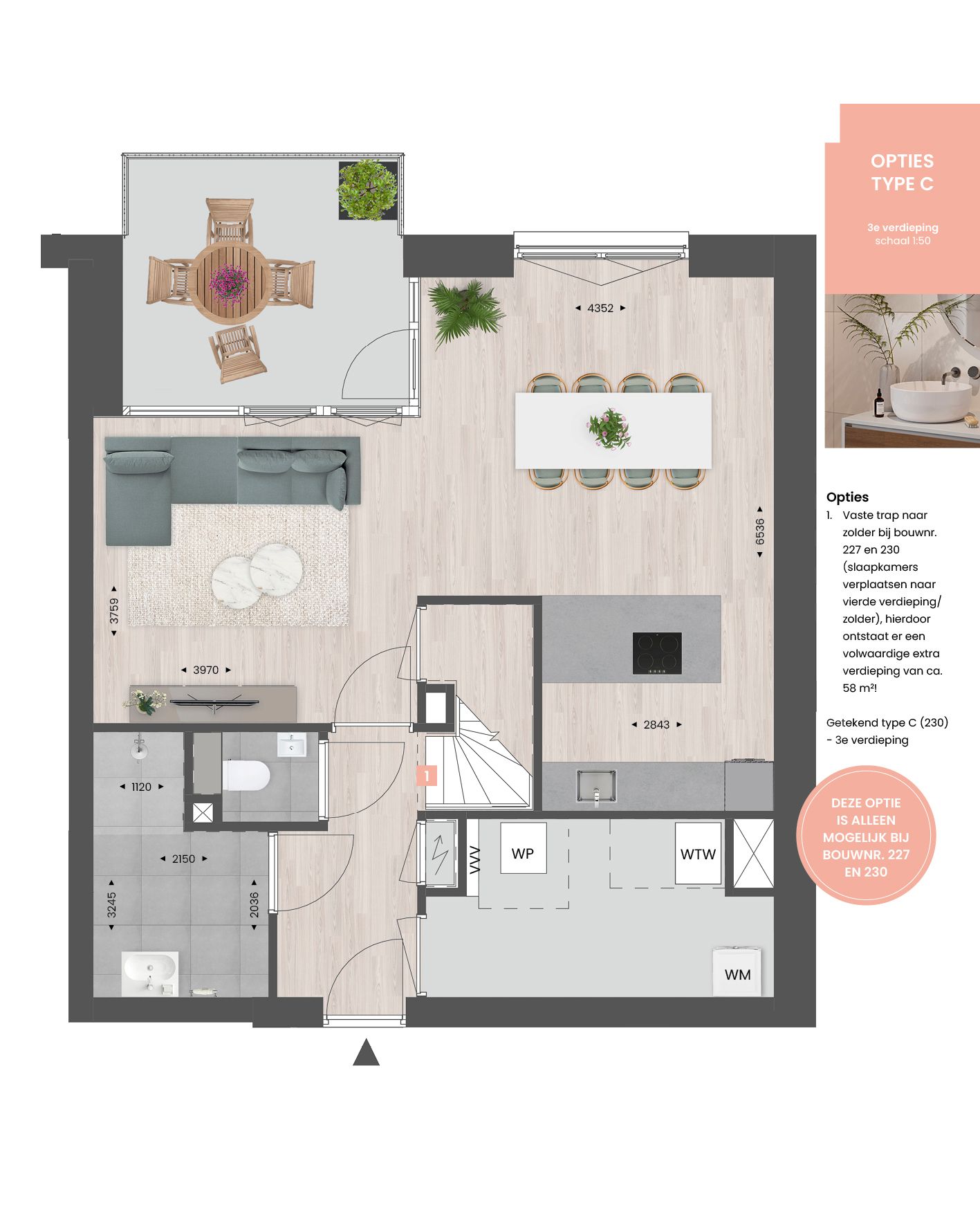 Foto 3 van 3-kamer appartement | TYPE C (Bouwnr. 203)