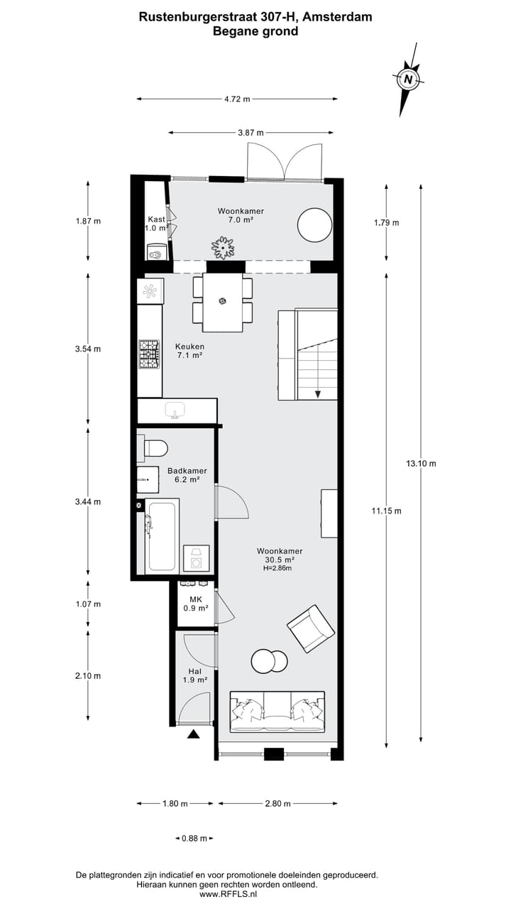 Foto 29 van Rustenburgerstraat 307-H