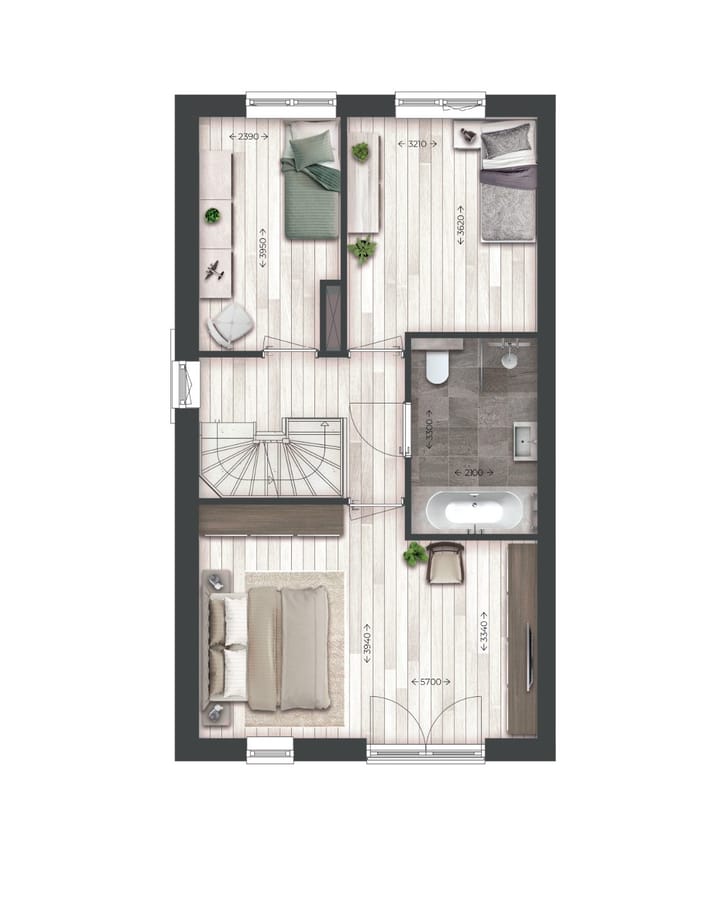 Foto 3 van Twee-onder-één-kapwoningen | Type P (Bouwnr. 81)