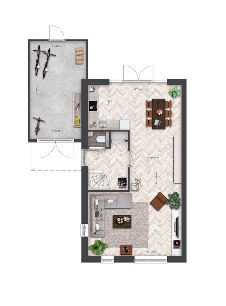 Foto 5 van Twee-onder-één-kapwoningen | Type P (Bouwnr. 81)