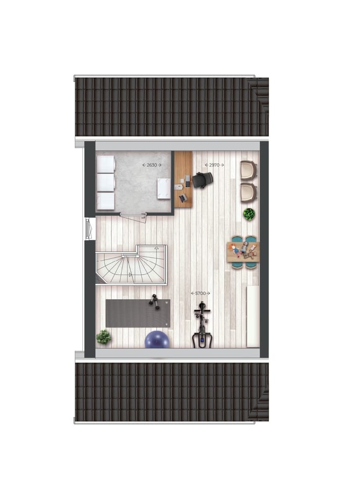 Foto 5 van Twee-onder-één-kapwoningen | Type P (Bouwnr. 85)