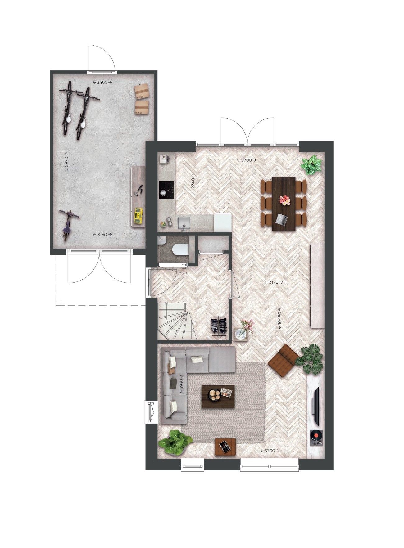 Foto 5 van Twee-onder-één-kapwoningen | Type P (Bouwnr. 103)