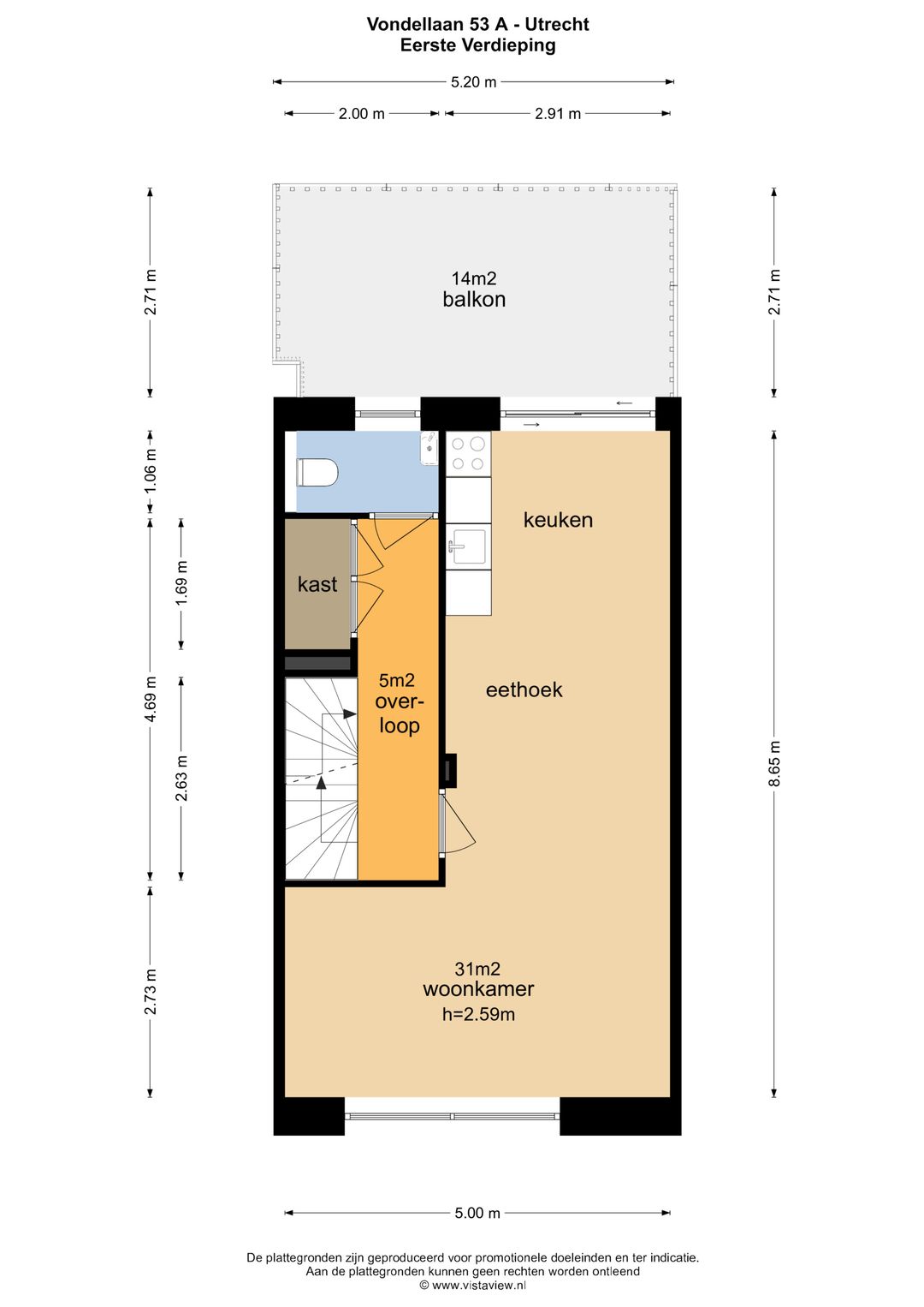 Foto 22 van Vondellaan 53-A