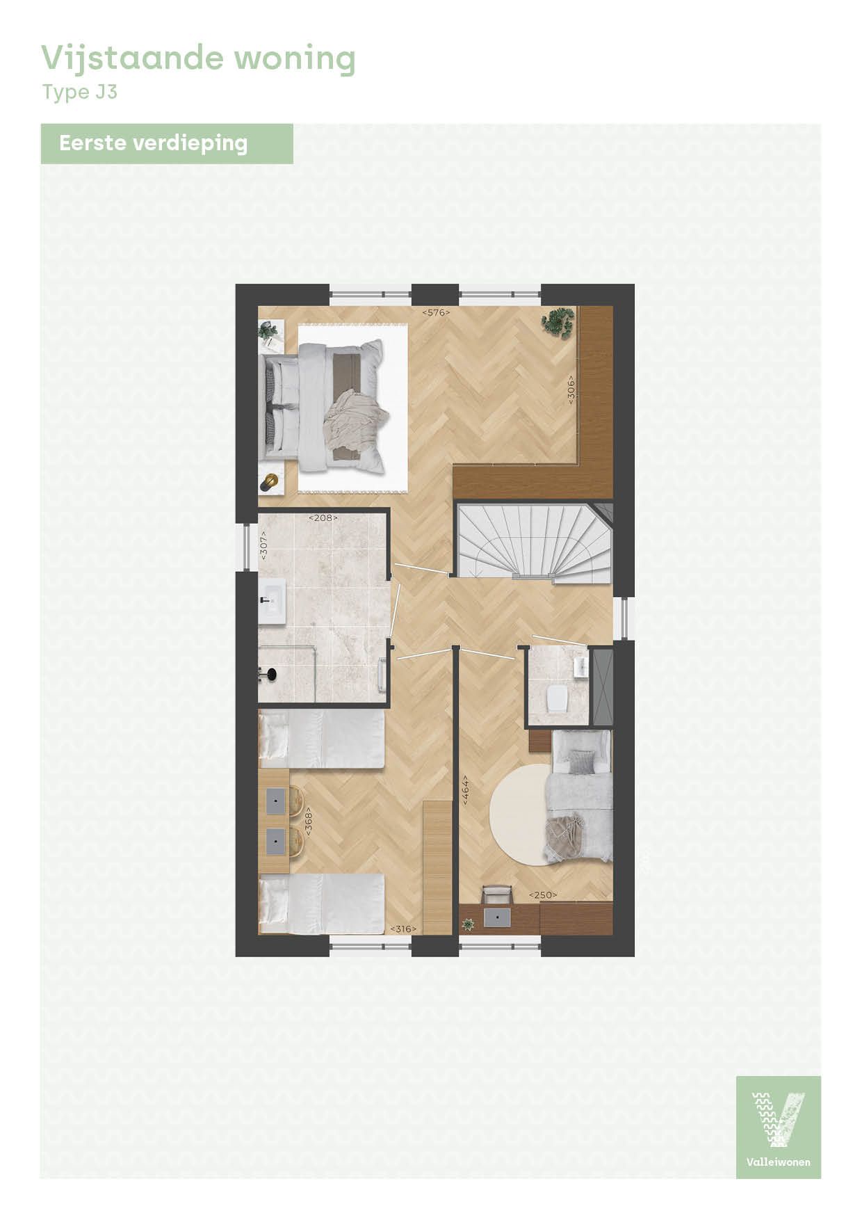 Foto 4 van Vrijstaande woning, type J3, Valleirand, fa (Bouwnr. B.12)