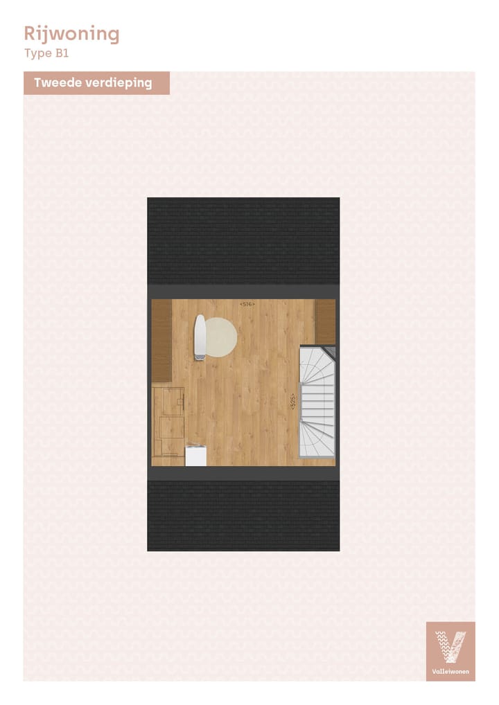 Photo 5 of Rijwoning Valleirand type B1, fase Kiem (Bouwnr. B.08)