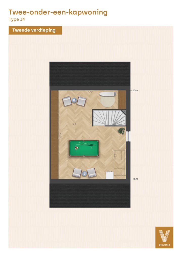 Foto 4 van Twee-onder-een-kapwoning, type J4 Bosrand, (Bouwnr. A.09)