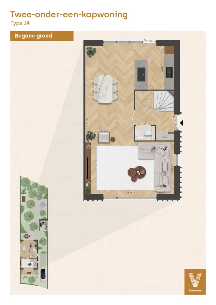 Foto 2 van Twee-onder-een-kapwoning, type J4 Bosrand, (Bouwnr. B.18)