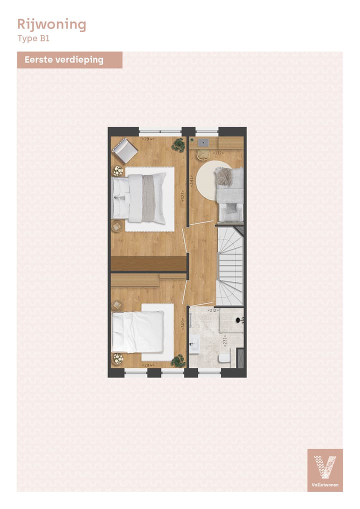 Foto 4 van Rijwoning Valleirand type B1, fase Kiem (Bouwnr. B.07)