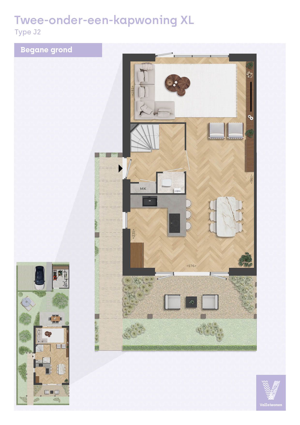 Foto 3 van Twee-onder-een-kapwoning XL, type J2, Valle (Bouwnr. B.01)