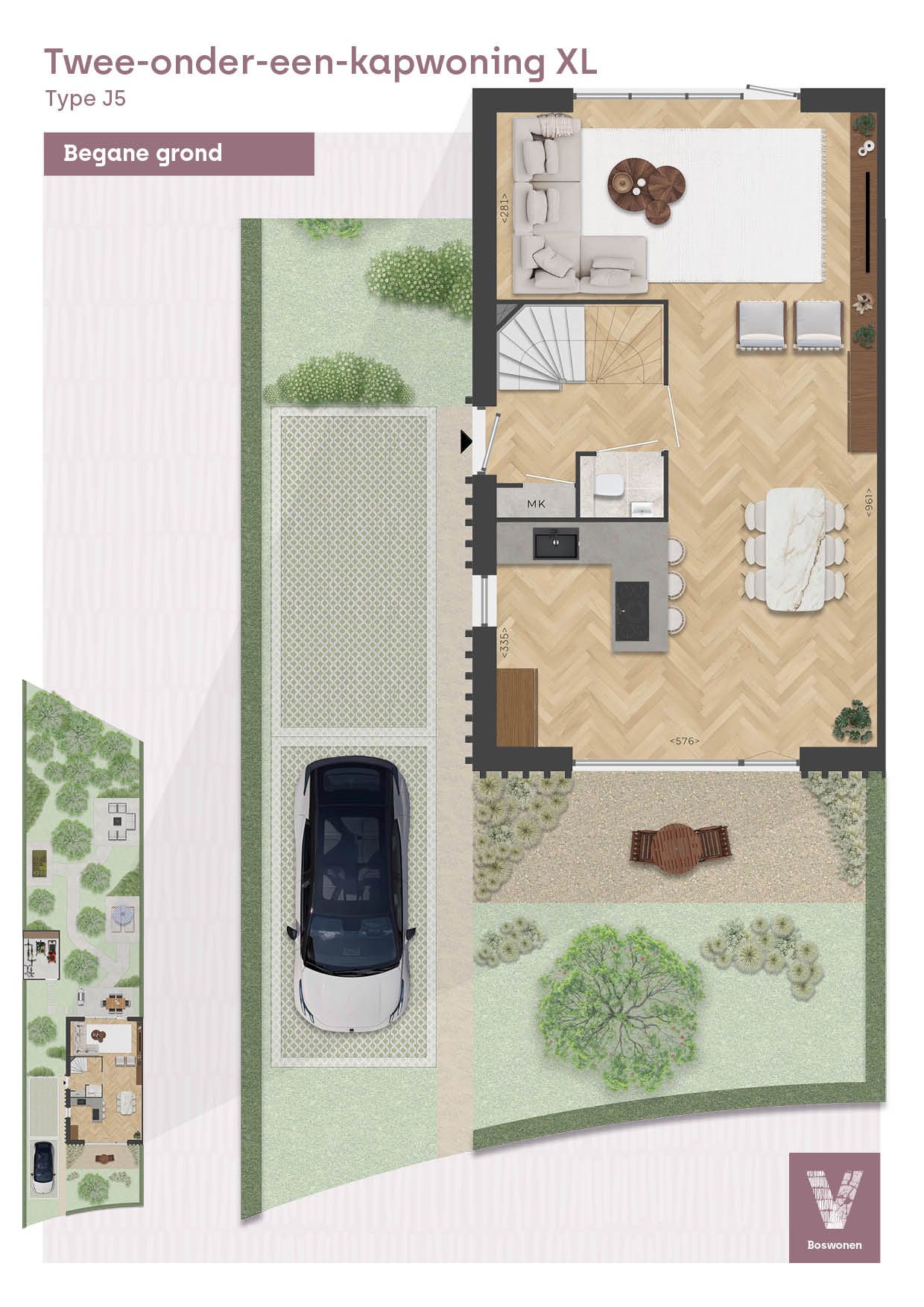 Foto 3 van Twee-onder-een-kapwoning XL, type J5, Bosra (Bouwnr. B.21)