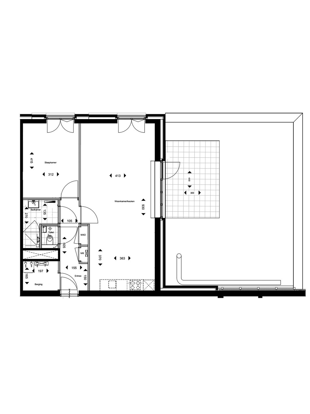Foto 7 van 2-kamer appartement type B1 #020 (Bouwnr. 20)