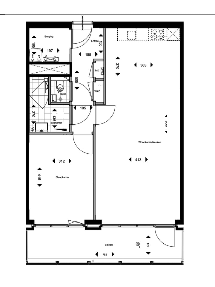 Foto 7 van 2-kamer appartement type B3 #022 (Bouwnr. 22)