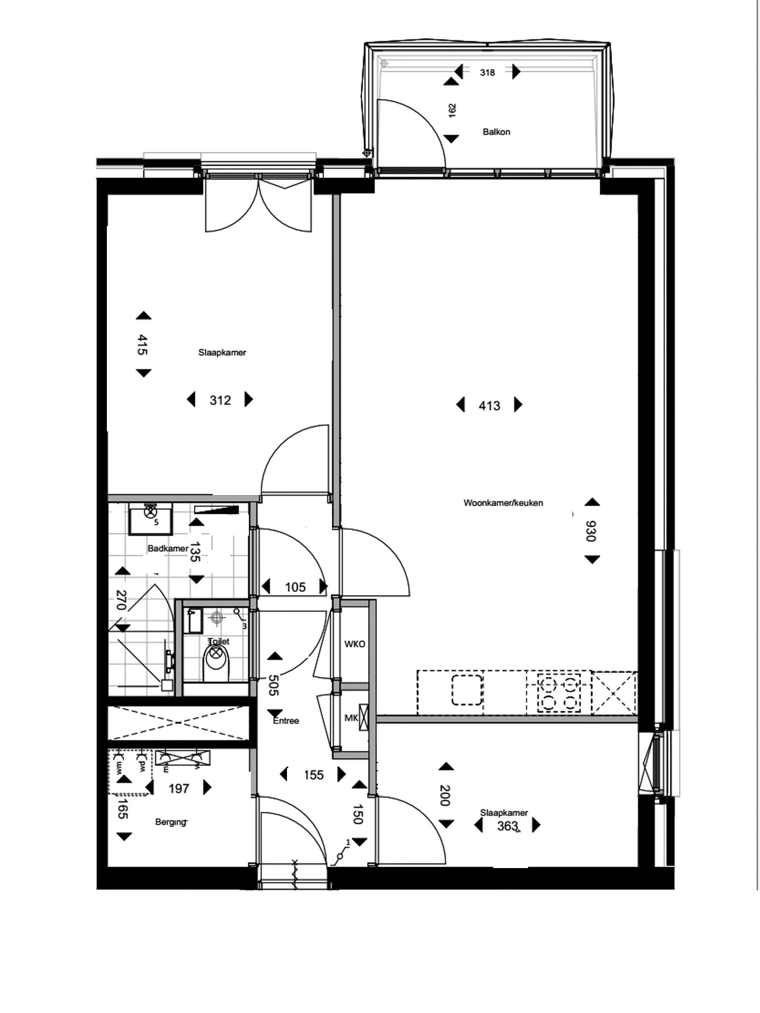 Foto 6 van 3-kamer appartement type B2 #006 (Bouwnr. 6)
