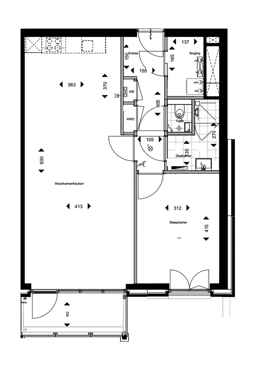Photo 7 of 2-kamer appartement type B3 #018 (Bouwnr. 18)