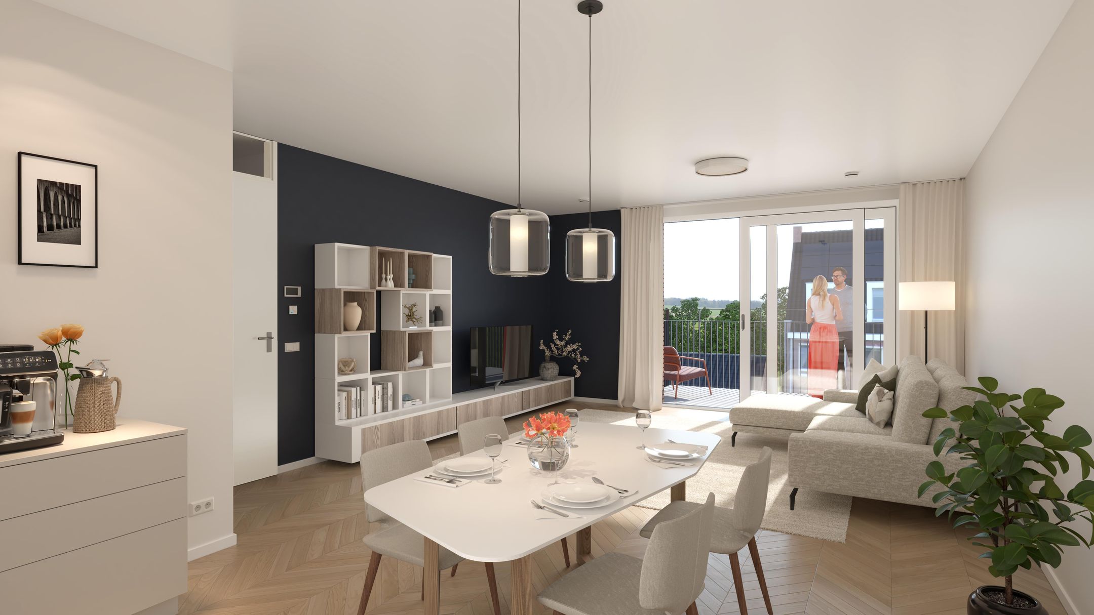 Ruim tussen appartement type 2 (Bouwnr. A27) false