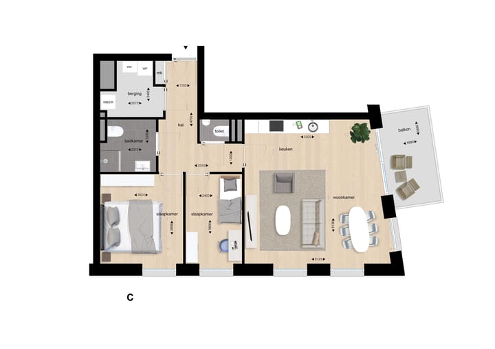 Photo 3 of Hoek appartement type 3 (Bouwnr. A7)