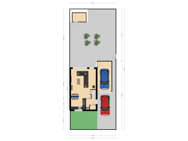 Begane grond, perceel