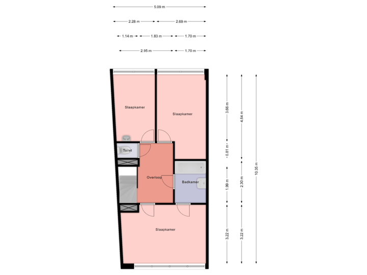 Tweede verdieping (200,300)