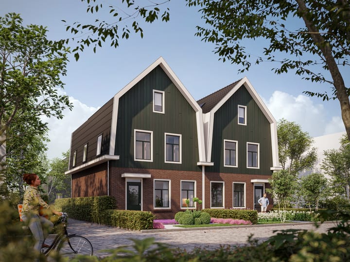 Foto van Twee-onder-één-kap Zuideinde 2-onder-1-kapwoning
