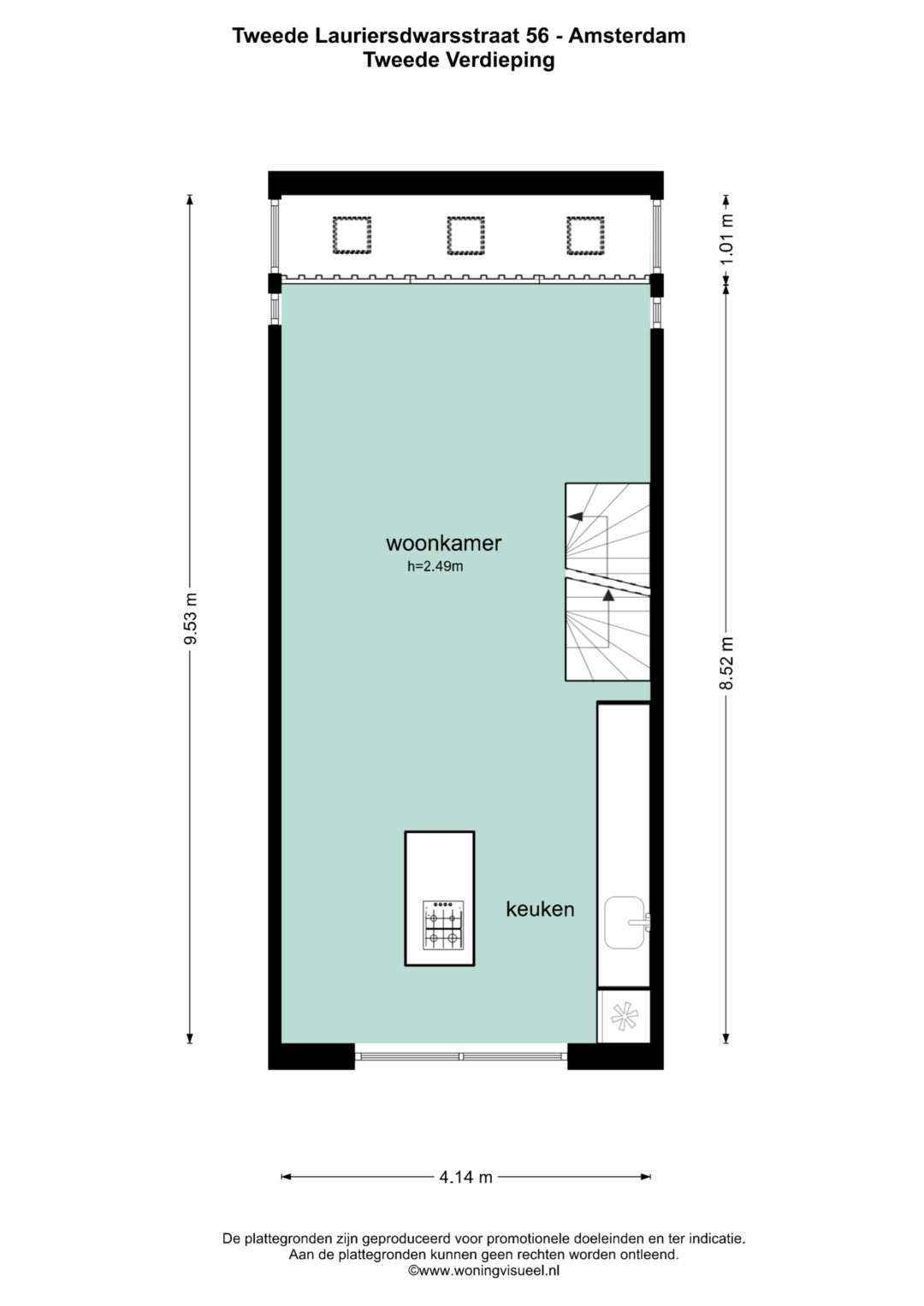 Foto 56 van Tweede Laurierdwarsstraat 56