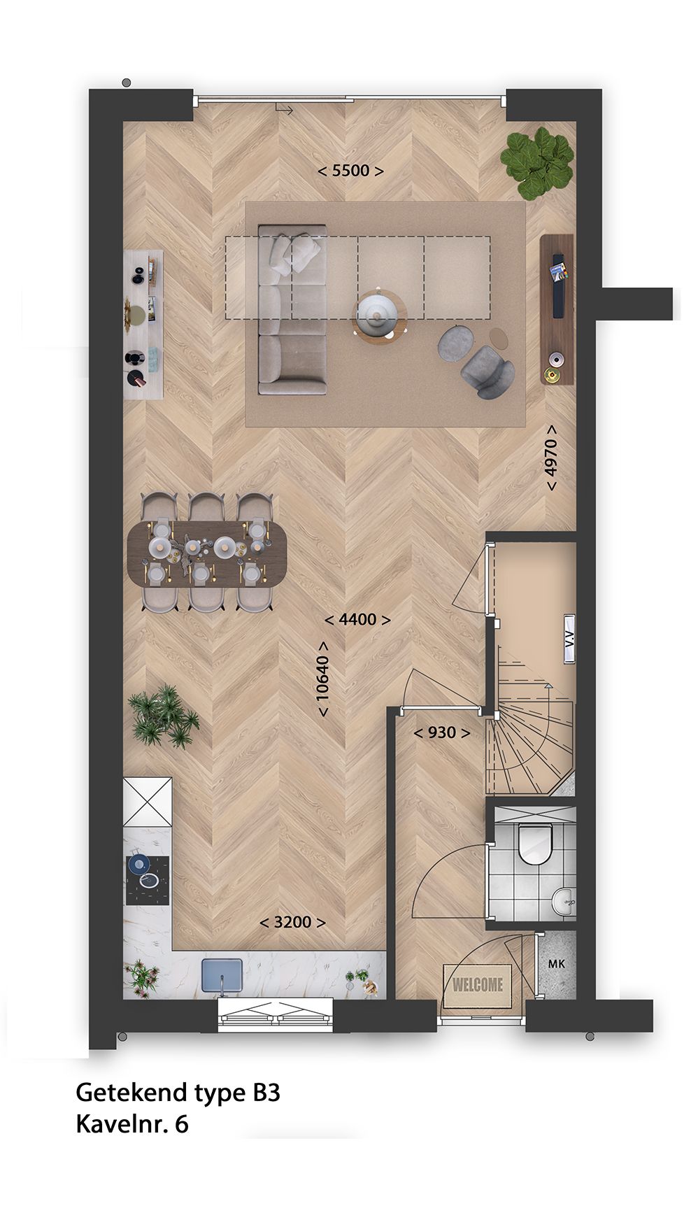 Foto 6 van Rij- en hoekwoningen (Bouwnr. 6)