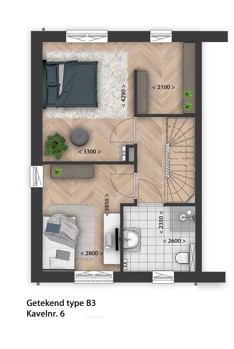 Foto 7 van Rij- en hoekwoningen (Bouwnr. 6)