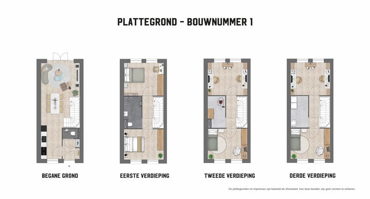 Foto 3 van Vierlaags herenhuis (Bouwnr. 1)