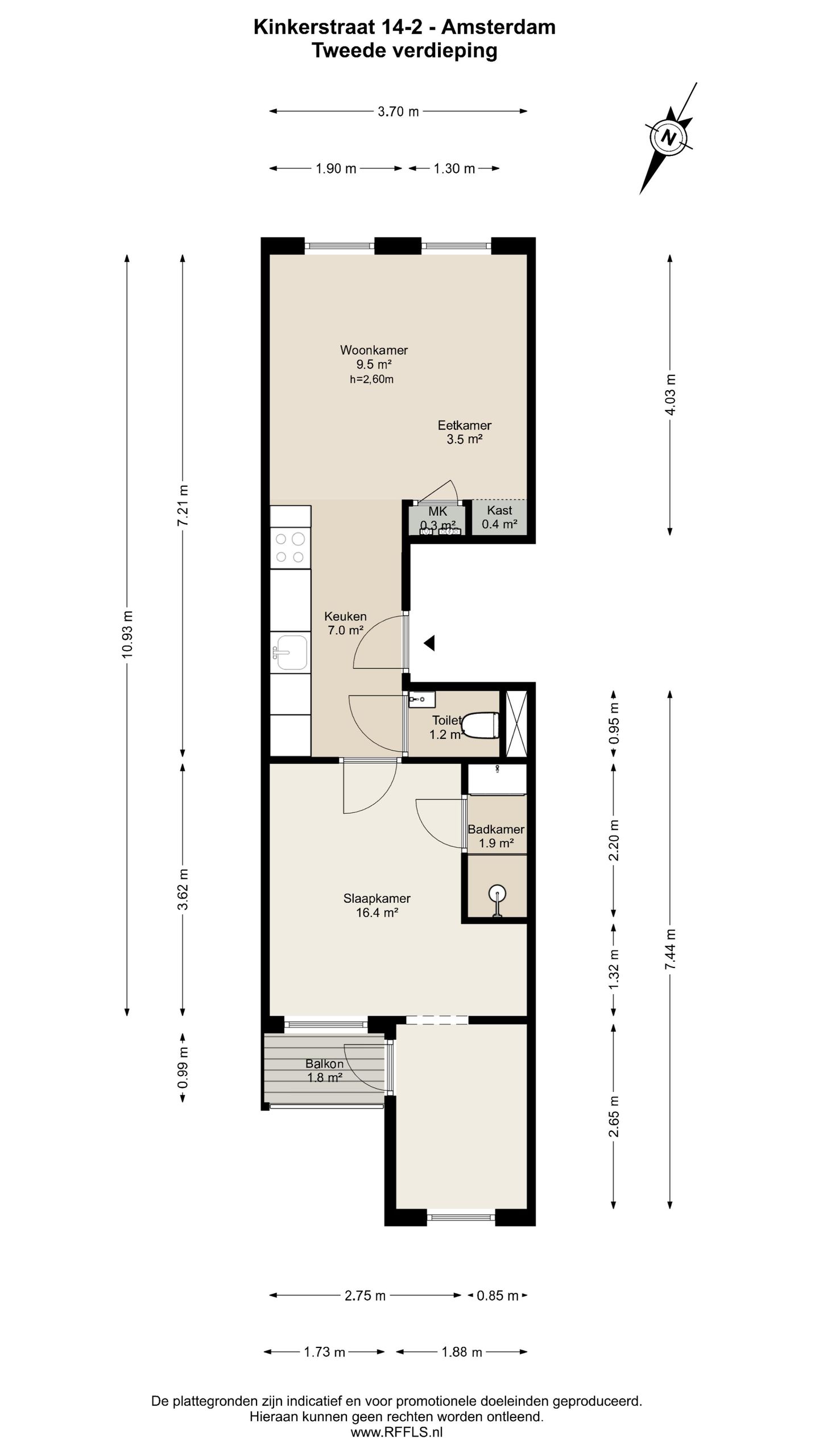 Foto 29 van Kinkerstraat 14-2