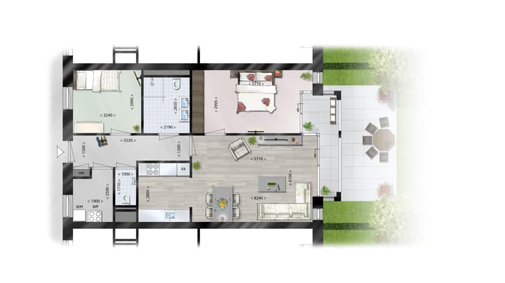 Foto 5 van Drie-kamer appartement midden (Bouwnr. bouwnr. 6)