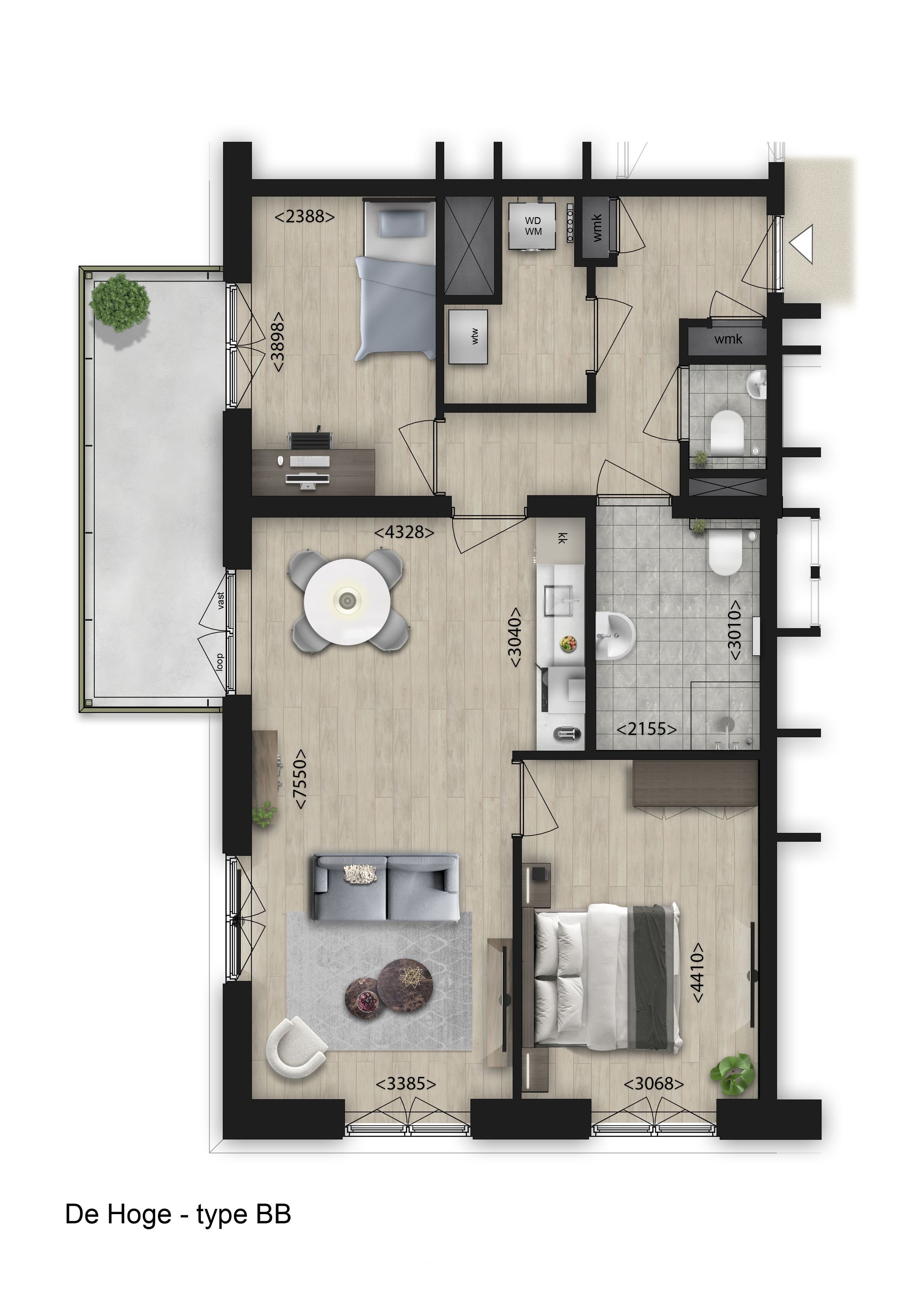 Photo 18 of 3-Kamer appartement (Bouwnr. 1.06)