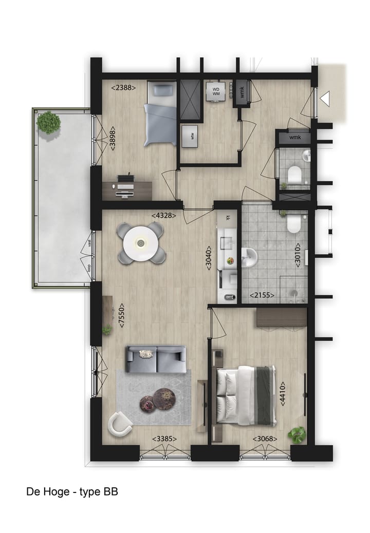 Photo 18 of 3-Kamer appartement (Bouwnr. 1.06)