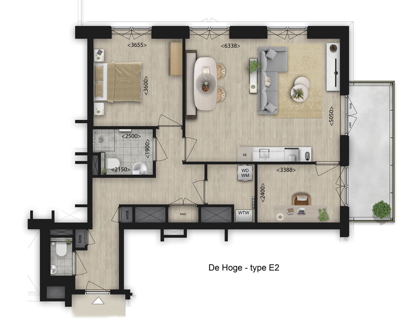 Photo 19 of 3-Kamer appartement (Bouwnr. 1.06)