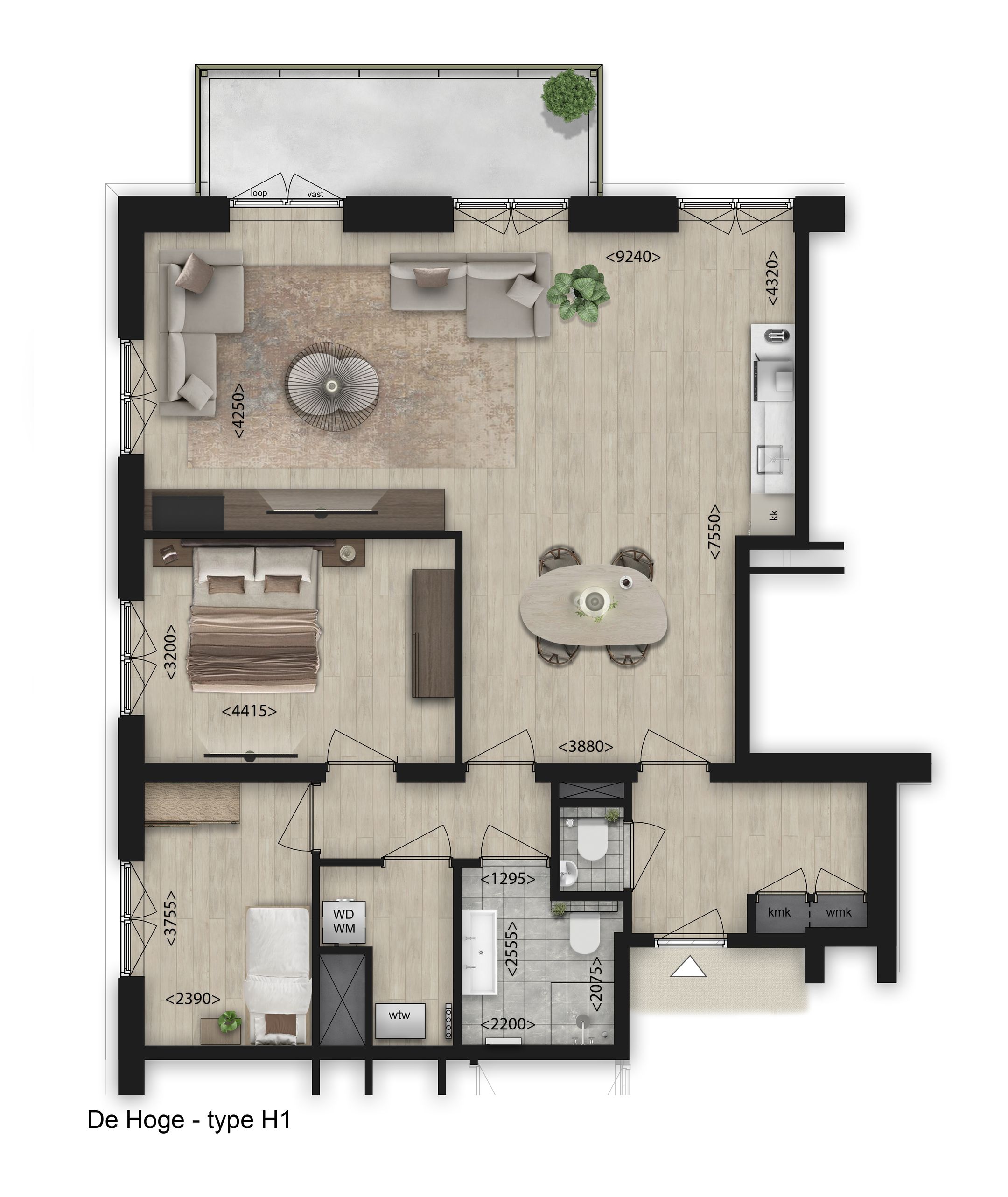 Photo 21 of 3-Kamer appartement (Bouwnr. 1.06)