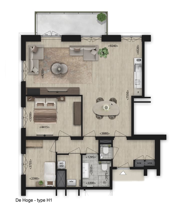 Photo 21 of 3-Kamer appartement (Bouwnr. 1.06)