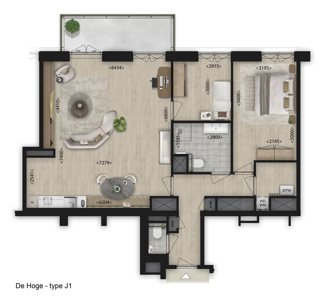 Photo 22 of 3-Kamer appartement (Bouwnr. 1.06)