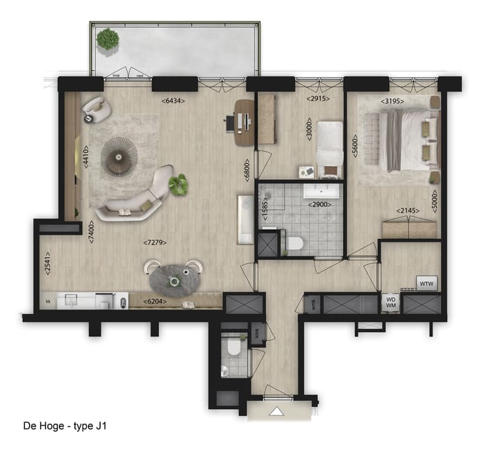 Photo 22 of 3-Kamer appartement (Bouwnr. 1.06)